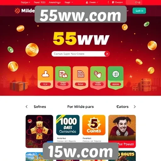 Interface do usuário do 55ww.com atrai novos jogadores